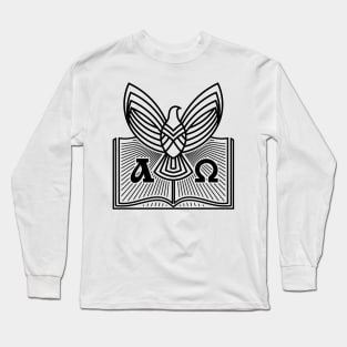 The dove is a symbol of the Holy Spirit, and an open bible Long Sleeve T-Shirt